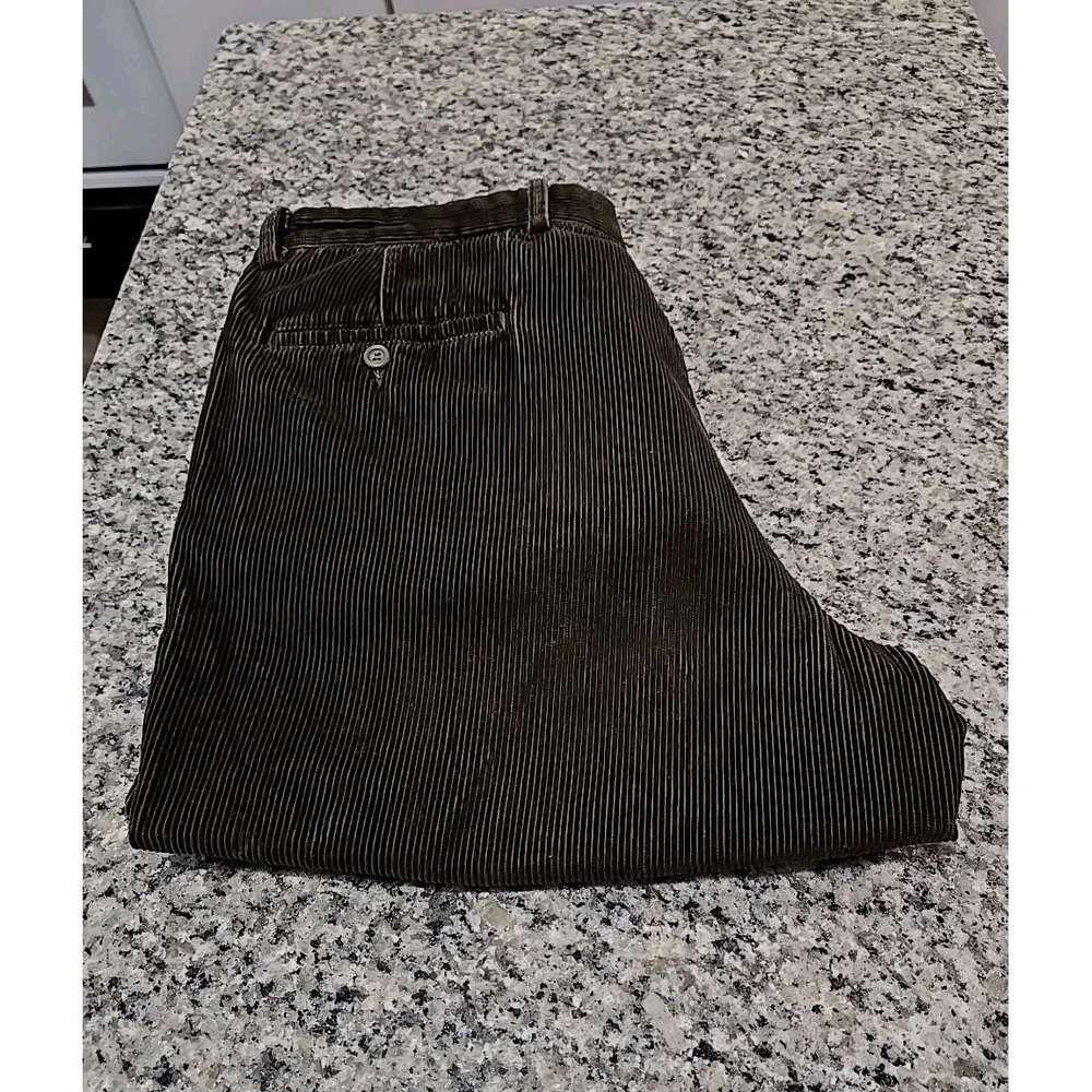 Mens Levi DOCKERS Brown Corduroy Pants 38x34 (37x33) Retro Y2K Cuffed, Pleated - Picture 10 of 11